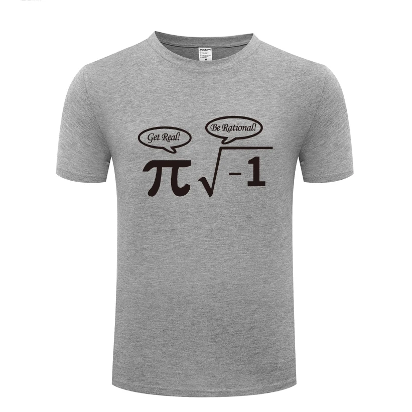 Футболка мужская с забавным математическим рисунком Get Real Be рационально Geek