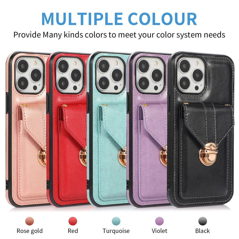 

Case For iphone 13 12 Mini 11 Pro xs Max xr 7 8 Plus SE Cover Wallet Card Strap Belt Leather Holder Shockproof Phone Bag capa