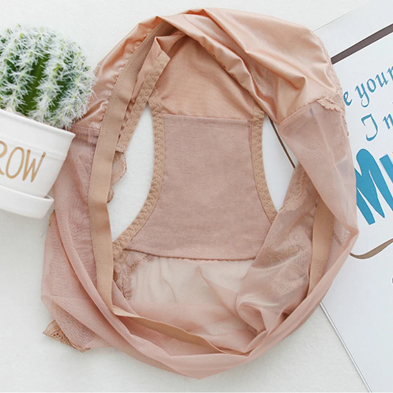 Трусики женские большого размера пикантные тонкие кружевные прозрачные трусики