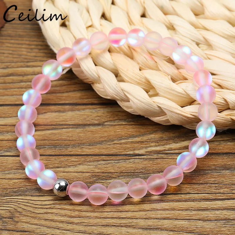 Новинка 2021 эластичный браслет ручной работы из лунного камня лабрадорит для