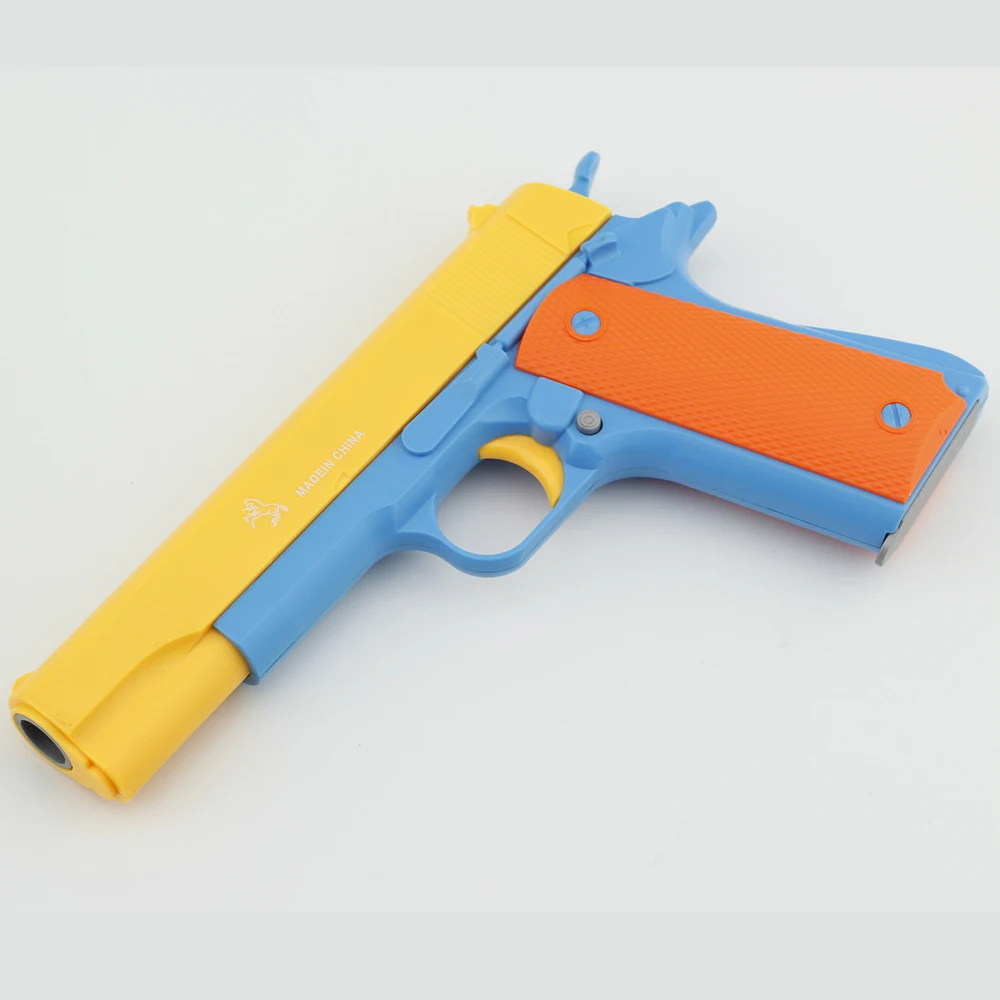 Ручной пневматический пистолет M1911 игрушечный с мягкими пулями цветные пули для