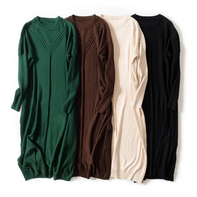 Женская трикотажная юбка-свитер ALKMENE19 свободный свитер большого размера с