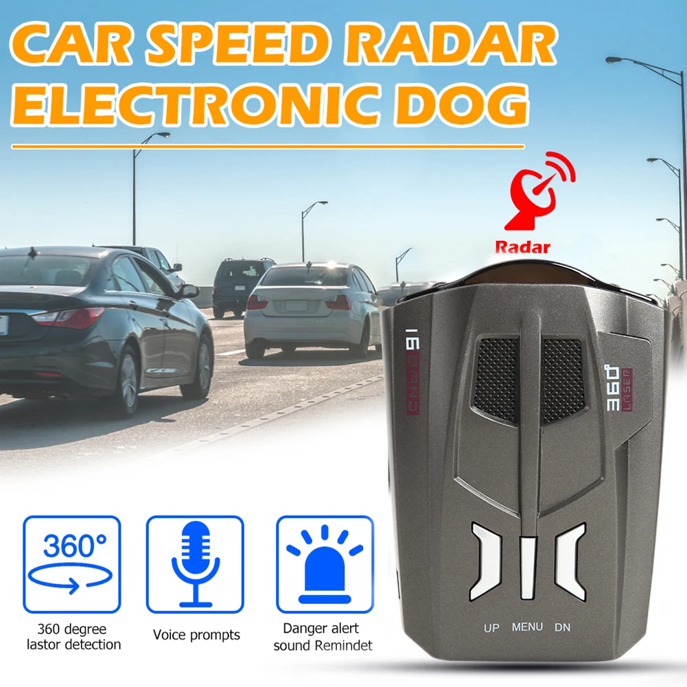 

GPS Car Anti Radars Police Speed V9 2020 Radar Detector English Russian Human Voice Vehicle Speed Warning X K