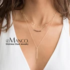 Ожерелье-чокер женское многослойное с цепочкой