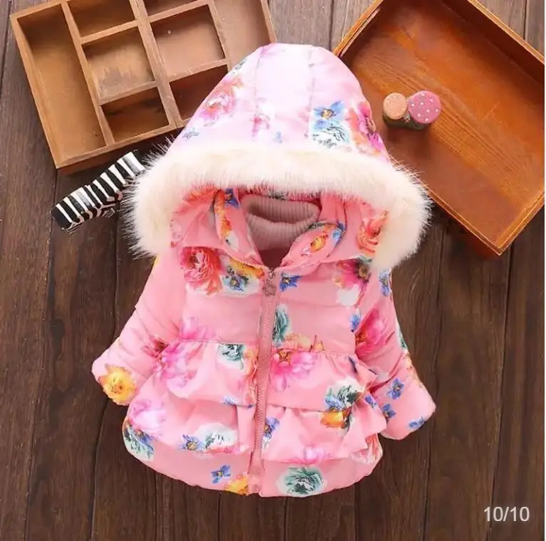 Куртка BibiCola для маленьких девочек с хлопковой подкладкой капюшоном на осень и