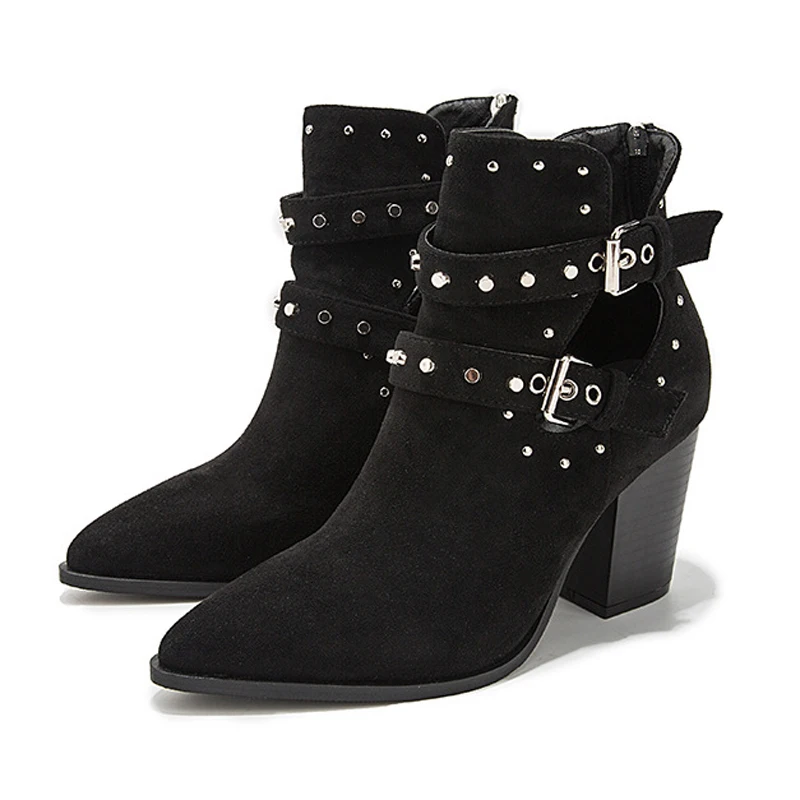 Ковбойские ботинки в байкерском стиле 2021 г. Женские короткие сапоги из змеиной