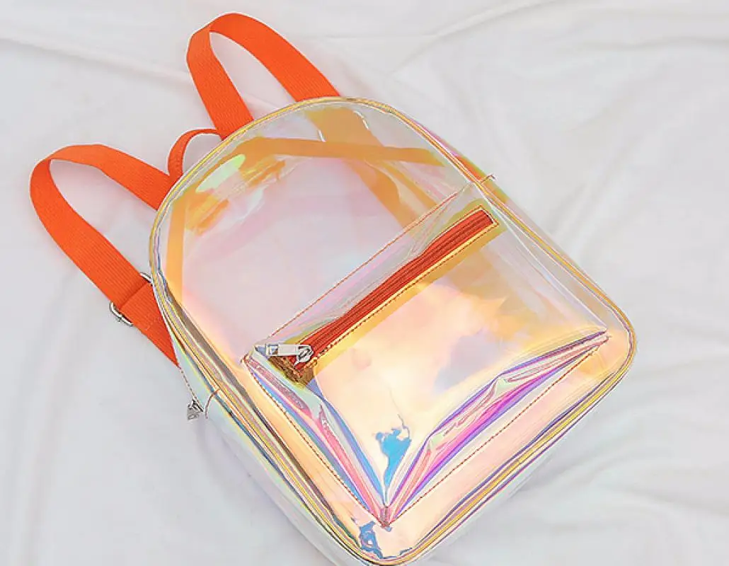 Рюкзак женский прозрачный вместительный школьный однотонный | Багаж и сумки