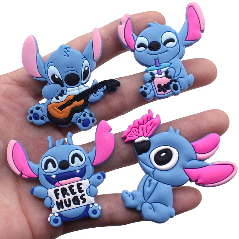 

1pcs Crocs Charms Disney Lilo and Stitch Set Boys Girly Wholesale Women Boys Cartoon Kawaii Shoe Charms for Crocs Kids Cute