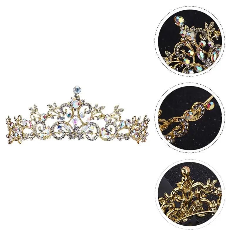 

Kids Luxury Crown Headdress Fashion Girls Rhinestone Hairband Dress Accessory