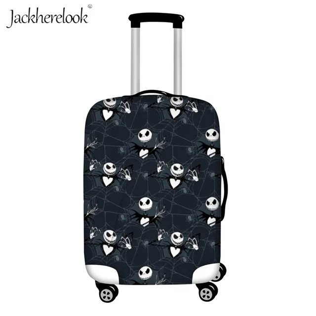 Jackherelook защитный чехол для багажа Кошмар перед Рождеством Дорожный чемодан Пыленепроницаемый Чехол эластичная Сумка На Колесиках лист - Цвет: HMM1165