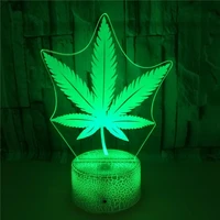 plant 3d illusion lamp christmas gift night light beside table lamp 16 colors auto changing desk decoration lamps birthday