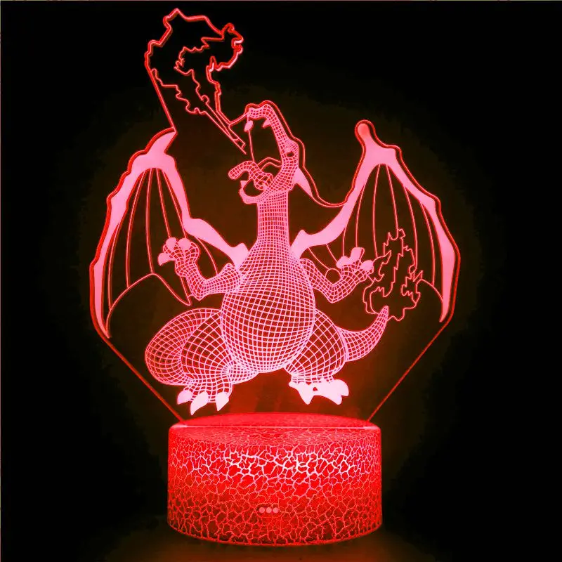 

Animals for dinosaur flying fire dragon night light table lamp creative gift luminous toy bedroom decoration bedside night lamp