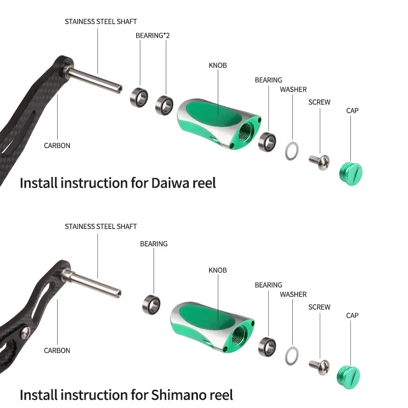 Ruke Новый дизайн сплав ручка 1 шт./упак. костюм для Daiwa и Shimano 35 мм 8 5g 7x4x2 5 подшипник