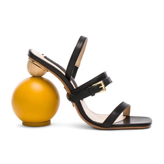 Black Sandals Women Сандалии-гладиаторы для подиума; женские летние вечерние туфли-лодочки; желтые туфли на высоком каблуке; Sandalias Femme; женская обувь на День святого Валентина - Цвет: Black Sandals Women