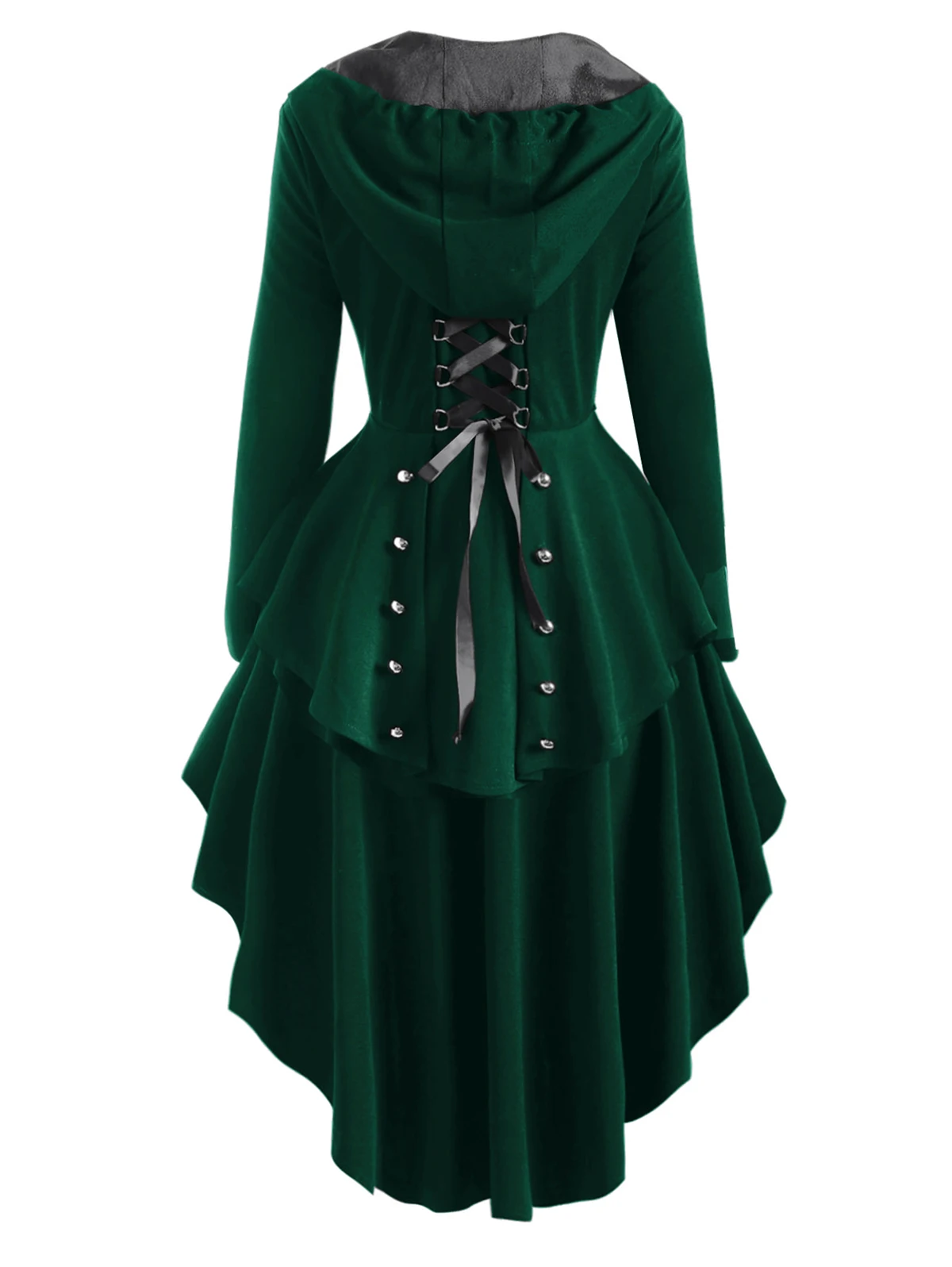 Женский Тренч с капюшоном ROSEGAL асимметричный однотонный плащ со шнуровкой и