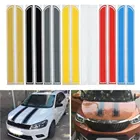 Новинка 130*24 см автомобильный Стайлинг капота боковая виниловая наклейка s крышка двигателя Автомобильная Светоотражающая наклейка полоса наклейка бампер наклейка
