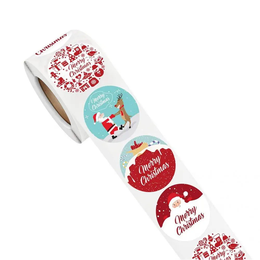 

Portable Multi-purpose Wide Application Christmas Stickers Roll for Gifts Bag