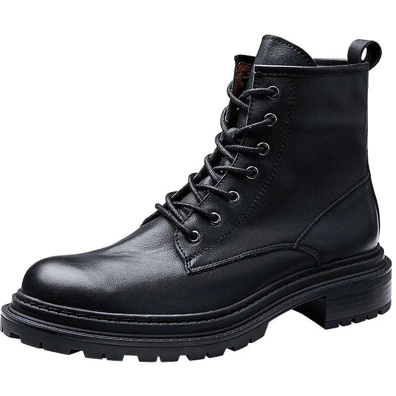 

Genuine Leather British Hight-Top Military Boots mens chelsea boots men ankle boots autumn winter British retro cowhide