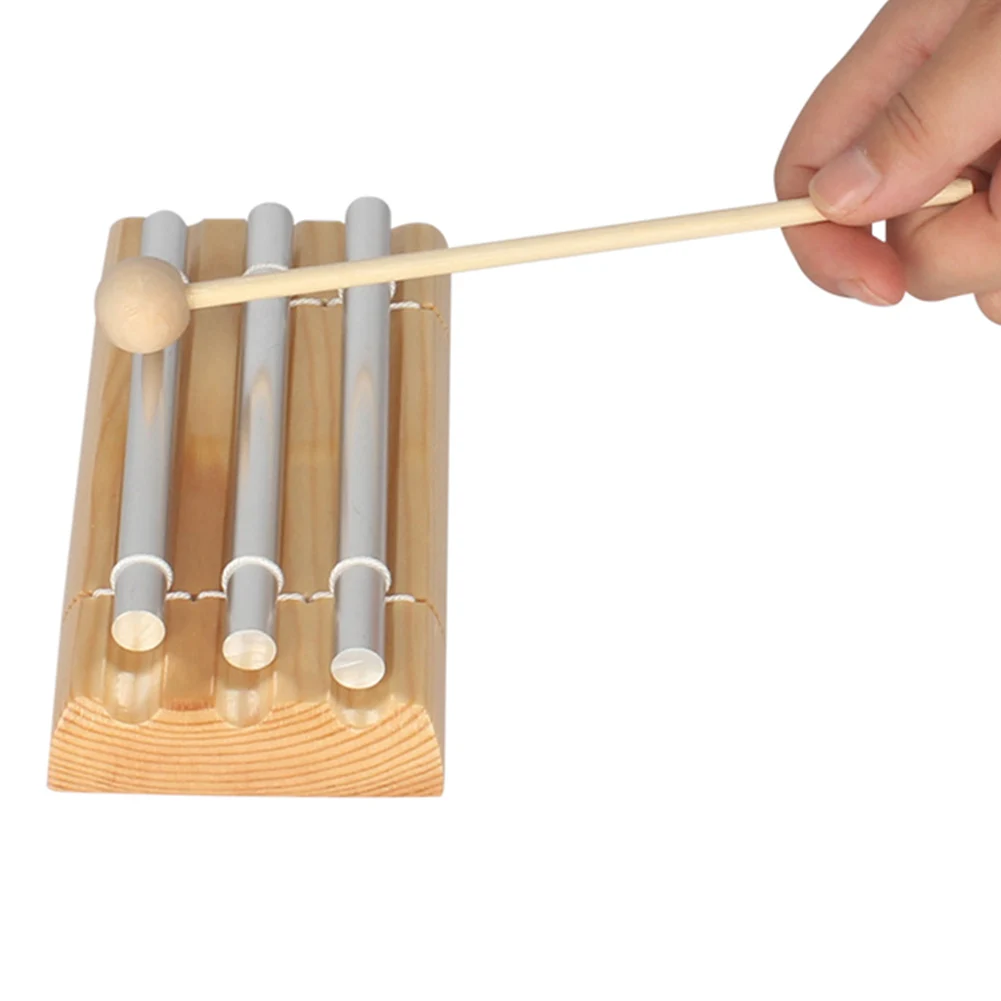 

High Quality Percussion Instrument 1-Tone Percussion Trio Solo Chime For Meditation Classroom Use Sound Therapy Wood Color