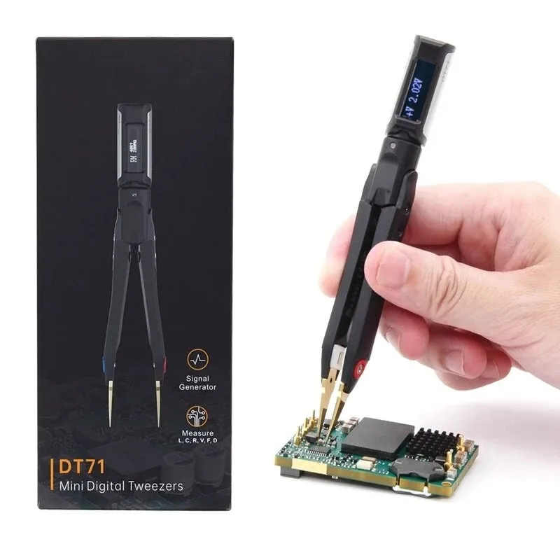 DT71 Мини цифровой Пинцет умный SMD тестер Портативный LCR измеритель диодный