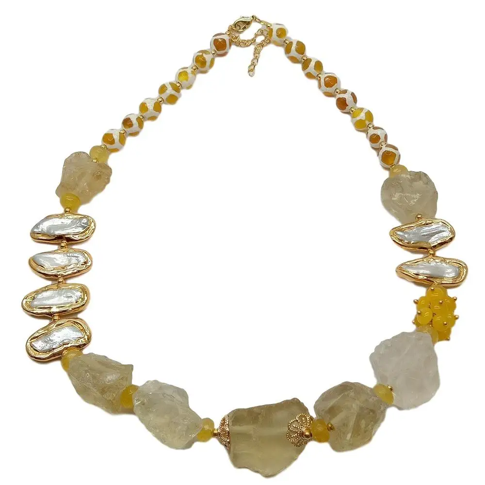 Женское колье-чокер Y · YING ожерелье из естественного лимонного кварца