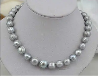 

Потрясающее ожерелье с жемчугом 9-10 мм барокко, Южное море, серебристо-серое, 18 дюймов 14 к
