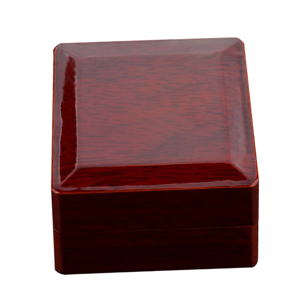 Jewelry Display Wooden Ring Case, 1.8x1.8x2.6inch