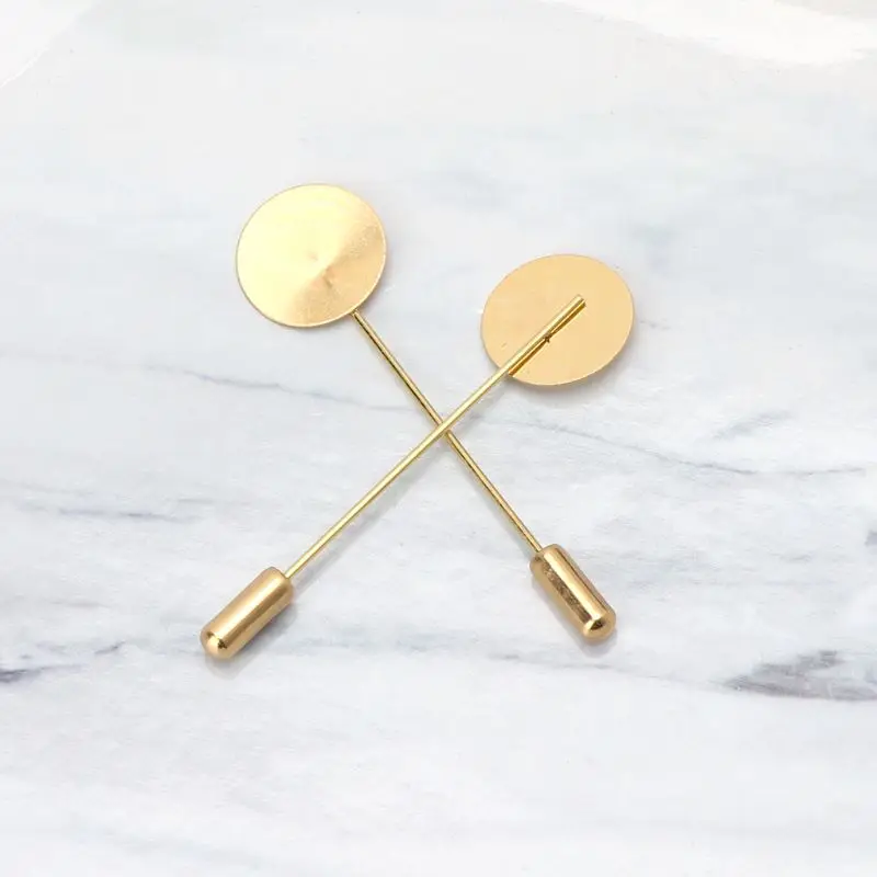 10 шт. круглый лоток нагрудные палочки Брошь булавка костюм шляпа значок для шарфа