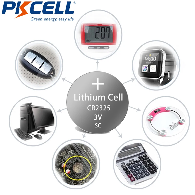 

15Pcs / 3Card 2325 3V 190mAh Capacity Lithium CR2325 Battery