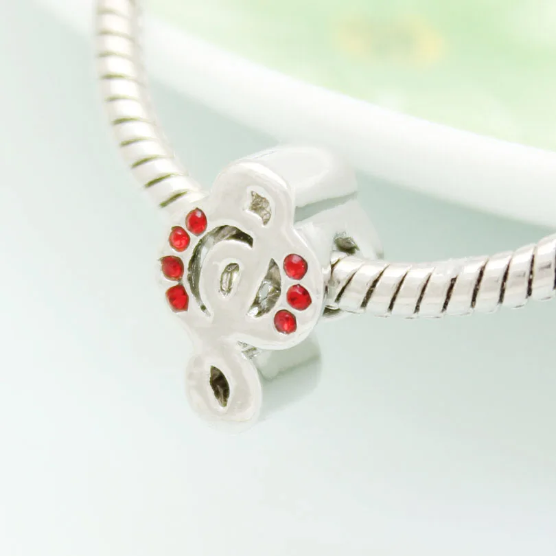 Синий кристалл музыка Шарм Примечание европейский шарик fit Pandora браслет