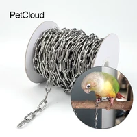 bird parrot foot chain stainless steel welded joint diy for small pets foot ring stand outdoor flying training pet accessories