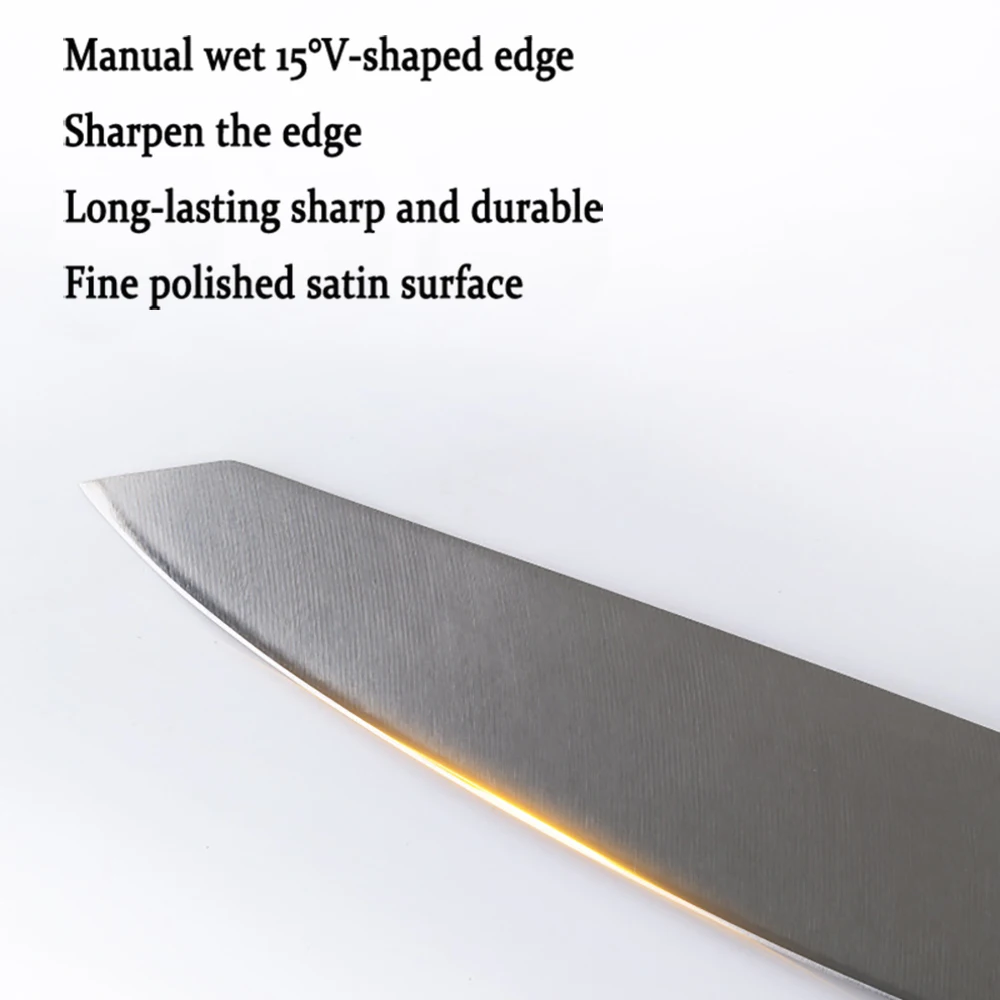 

JUNSHENG German 1.4116 molybdenum vanadium steel chef's knife, sharp 8-inch vegetable and meat cleaver with ebony handle
