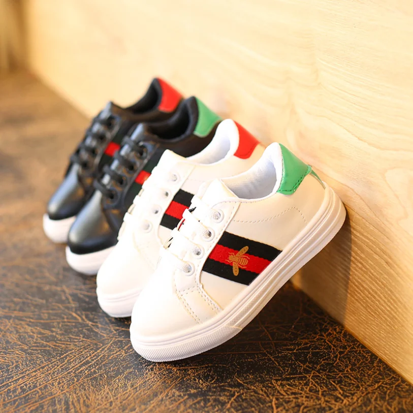 Детские кроссовки для девочек кожаная водонепроницаемая обувь белые спортивные