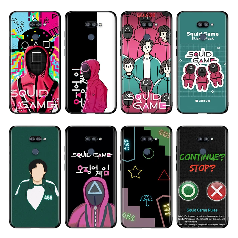 

Squid Game TV 456 For LG K92 K42 K22 K71 K61 K51S K41S K30 K20 2019 Q60 V60 V50 S V40 V30 G8 ThinQ Black Phone Case