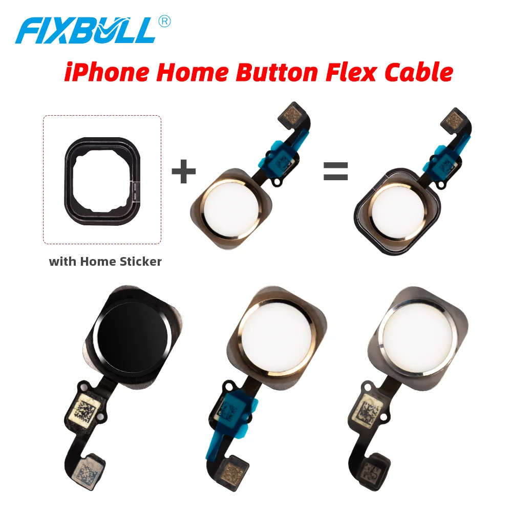 FIXBULL оригинальная новая домашняя кнопка с гибким кабелем для iPhone 6 6S 7 8 Plus 5S SE Запасные детали с функцией возврата без Touch ID