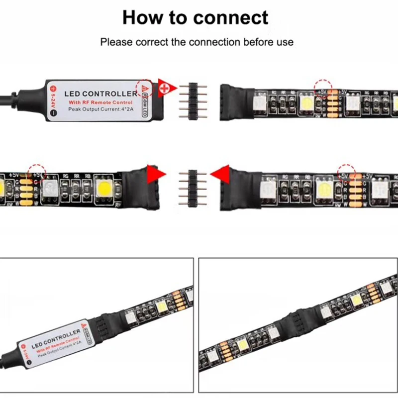 0 5 м/1 м/2 м набор USB Светодиодная лента 5050 RGB ТВ фоновая подсветка комплект с ИК РФ