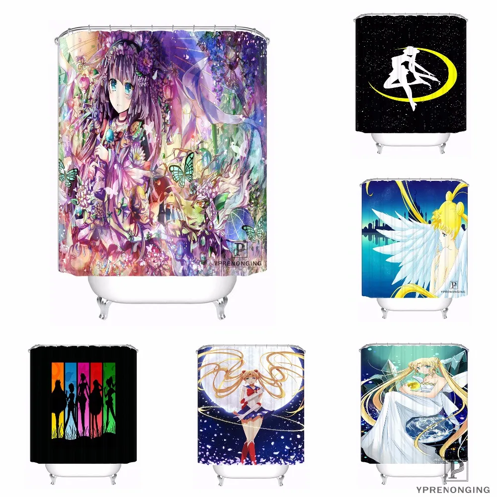 Индивидуальные Сейлор Мун Рендер Блум водонепроницаемый Душ занавес для дома