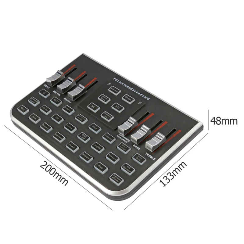 F8 4 Modes Studio Audio Mixer Microphone Webcast Entertainment Streamer Live Sound Card For Phone Computer Pc | Компьютеры и офис