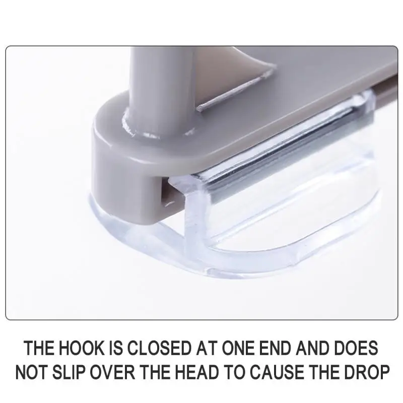 8 Row Hooks Ceiling Hanging Rack Hook Wall Paste Plastic Hook Kitchen Cups Cooking Shovel Storage Hook Wardrobe Ties Towels Hook