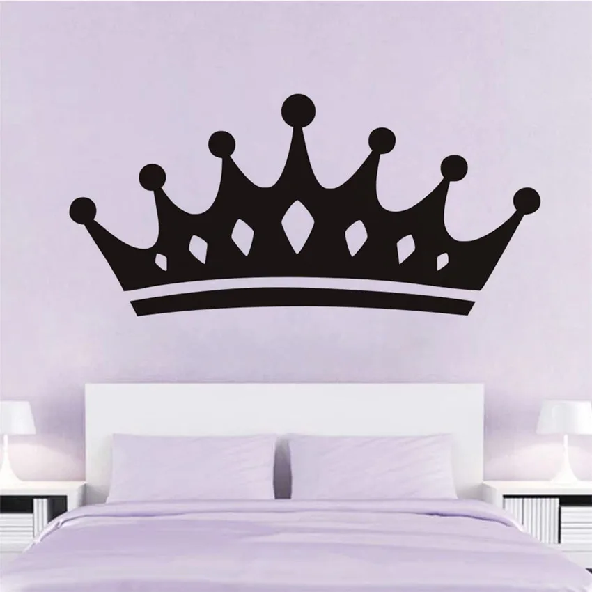 Милые королевские настенные наклейки в виде короны домашний декор украшение для