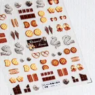 Новые технологии, 5D наклейки для ногтей, десерт, любовь, Бабочка, девушка, цветок, фрукты, улыбающееся лицо, звезды, пузырьки, 3D наклейки для украшения ногтей