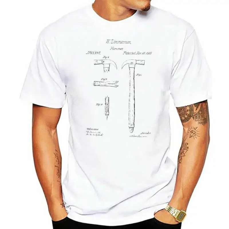 

Claw Hammer Tops Tee T Shirt Carpenter Gifts Work Shop Handyman Construction Worker Wholesale O Neck T-Shirt