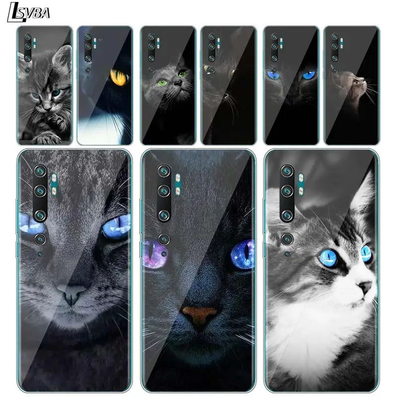 

Cute Black Cat Staring Eyes Soft TPU Silicone Cover For Xiaomi Mi 8 9 9T SE A1 A2 5X 6X Lite Pro F1 Mix 3 Play Phone Case