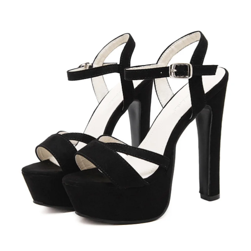 

LEOPARD LAND Platform Sandals Women's Shoes Stiletto Hollow Sandals Fashion Suede High Heels Open Toe Shoes for Women JXQ