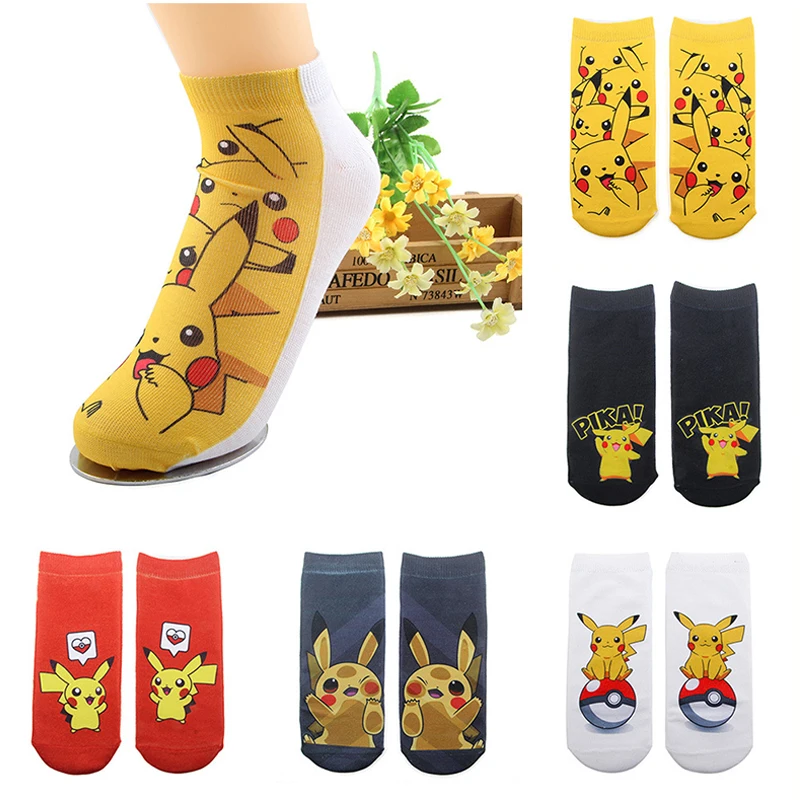 Новые мужские короткие носочки по щиколотку фигурку с изображением покемона