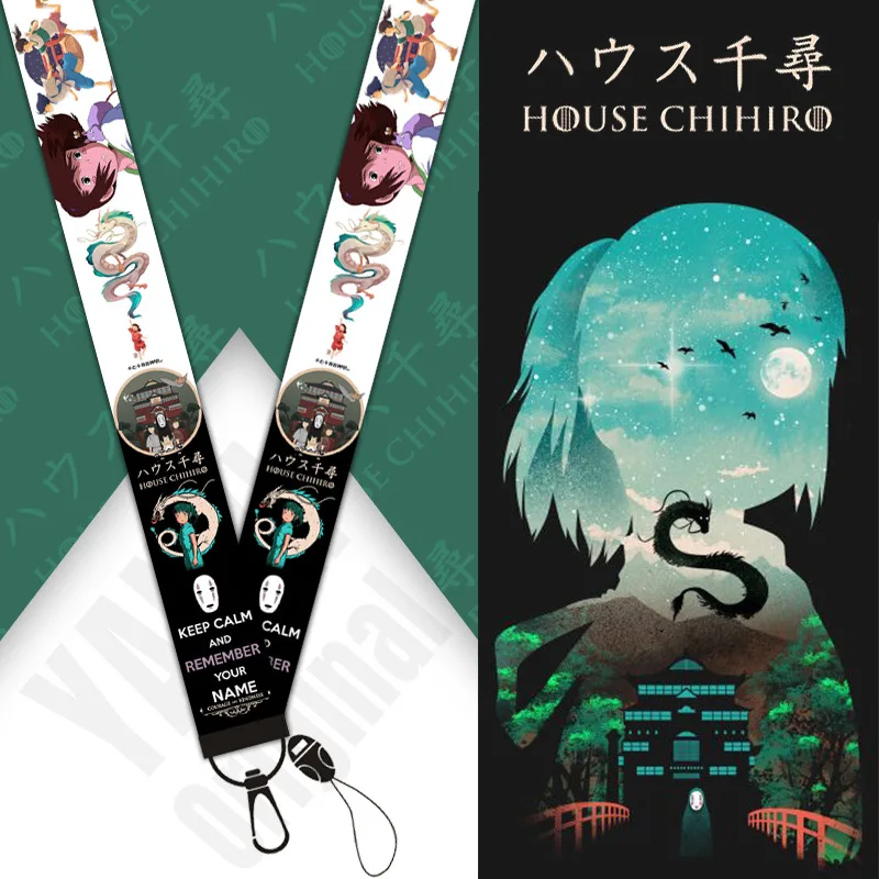 

Anime Spirited Away Keychains Pendants Nylon Mobile Phone Hang Rope Wrist Strap Ribbon Variety Options Keyring New Gift