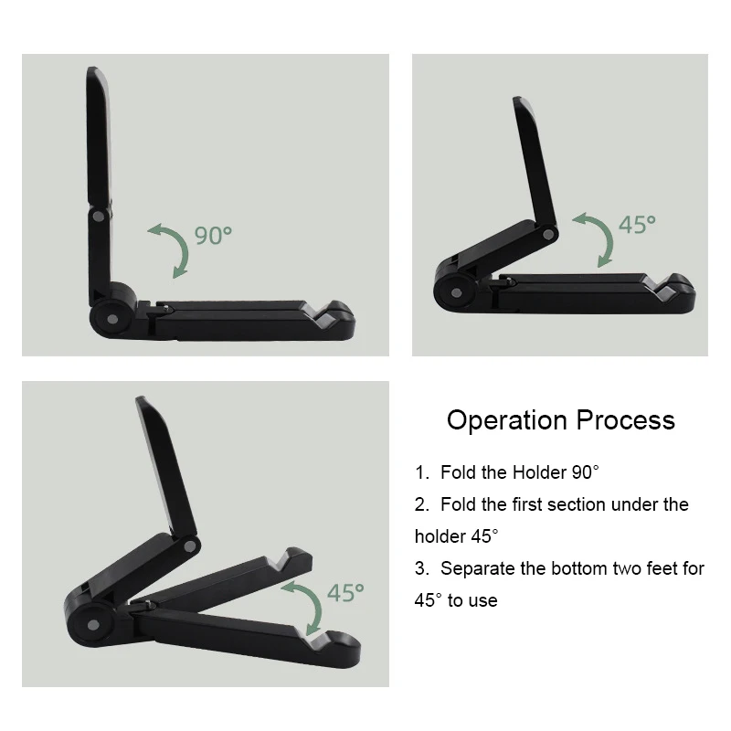 lokfo universal foldable phone tablet stand holder adjustable desktop mount stand tripod table desk support for iphone ipad mini free global shipping