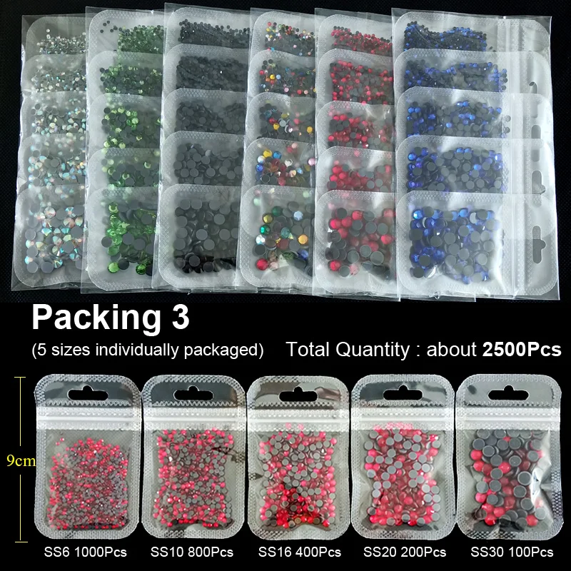 Стразы из SS6 SS30 стекла со стразами стразы с горячей фиксацией плоской задней