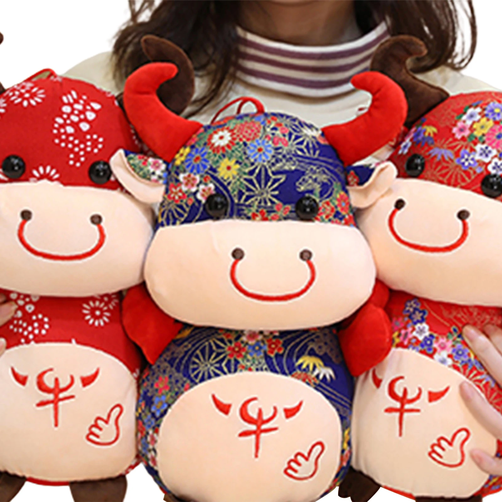 

Mascot Doll Chinese Ox Year Zodiac Cattle Plush Toys Blessing Event Gifts Lucky Cow Birthday Present