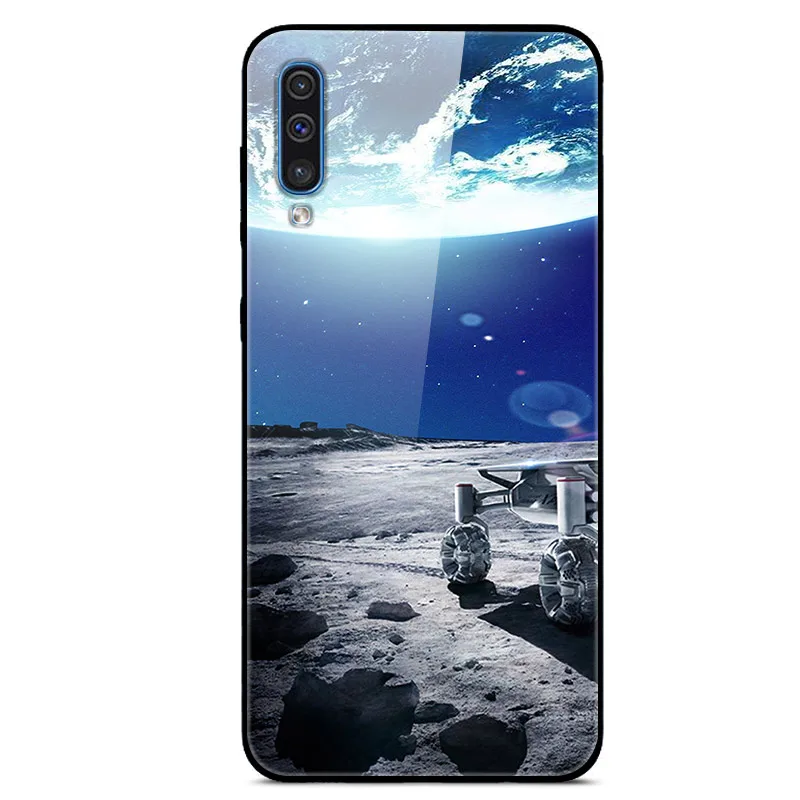 d43 Для samsung Galaxy A50 чехол, стеклянная жесткая задняя крышка для samsung A30S A50S A10 A20 A30 A40 A70 чехол для телефона s бампер A 50 50S 30S - Цвет: d43